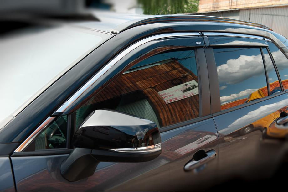 Toyota Rav 4 2019–2025 Deflektory szyb z listwą chromowaną (4 szt, Niken) Image