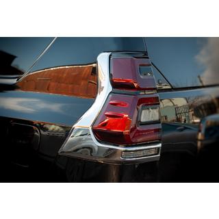 Chromowane Nakładki na Lampy Tylne V2 (2 szt., 2018+) Toyota Land Cruiser Prado 150 2009-2023 zdjęcia 3