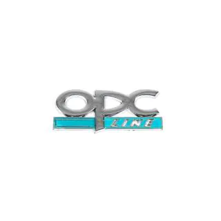 Metalowy emblemat na klapę bagażnika OPC Line (Chrom+Niebieski) zdjęcia 2