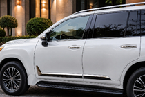 Lexus LX 500d/600 2022- Czarne listwy drzwiowe F-Sport bialy+czarny (4 szt, ABS) zdjęcia 2