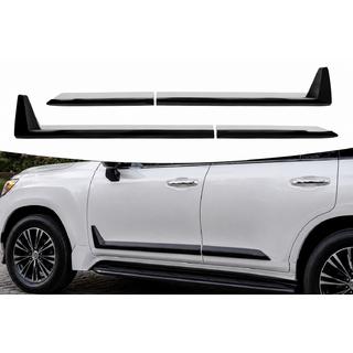 Czarne listwy drzwiowe F-Sport bialy+czarny (4 szt, ABS)