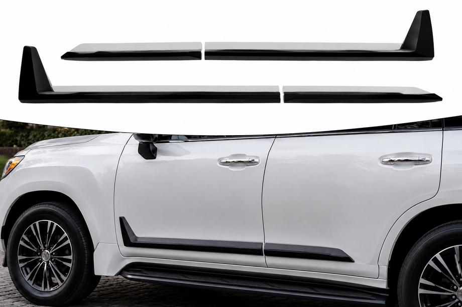 Lexus LX 500d/600 2022- Czarne listwy drzwiowe F-Sport bialy+czarny (4 szt, ABS) Image
