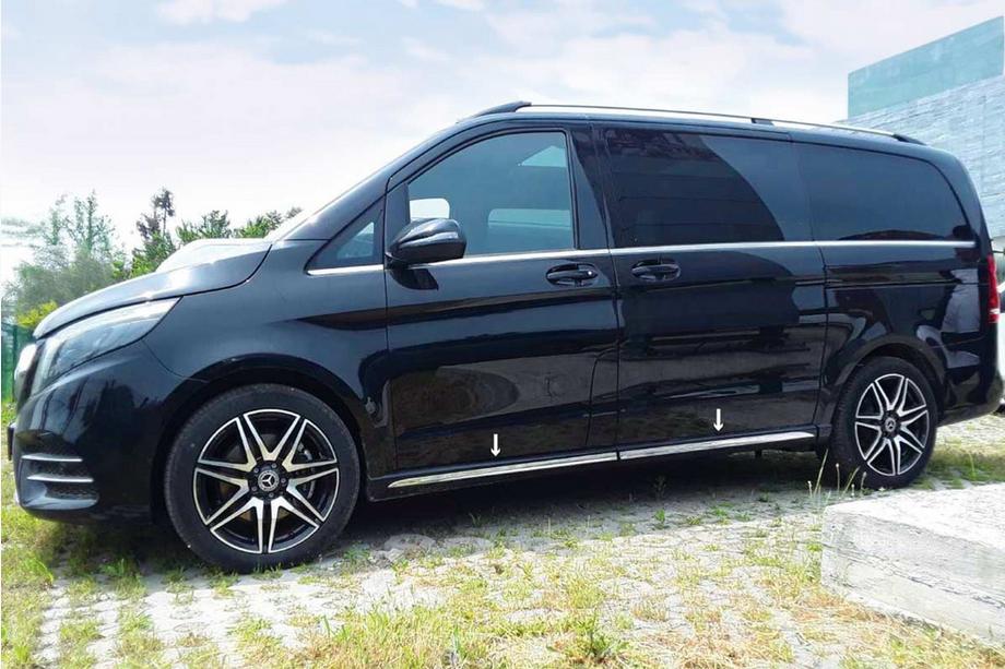 Mercedes Vito/V-class W447 2014- Nakładki progowe ze stali nierdzewnej (4 szt.) Image