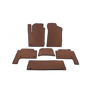 Dywaniki EVA 3 rzędy (Brązowe) Nissan Patrol Y62 2010-2024 zdjęcia 1