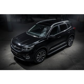 Progi Boczné Allmond Black (2 szt., Aluminium) Chery Tiggo 7 2020- zdjęcia 1