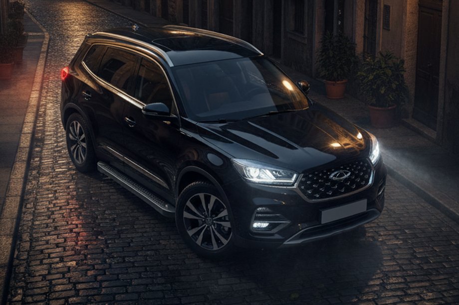 Chery Tiggo 8 2017- Progi Boczné Allmond Black (2 szt., Aluminium) Image