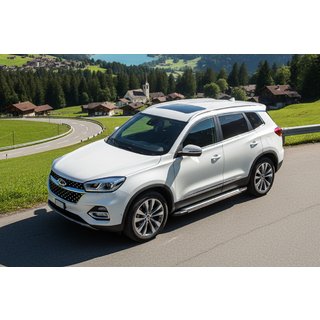 Progi Boczné Rainbow (2 szt., Aluminium) Chery Tiggo 8 2017- zdjęcia 1