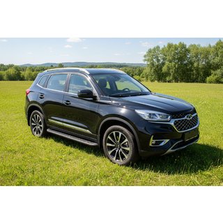 Progi Boczné Tayga Black (2 szt., Aluminium) Chery Tiggo 8 2017- zdjęcia 1