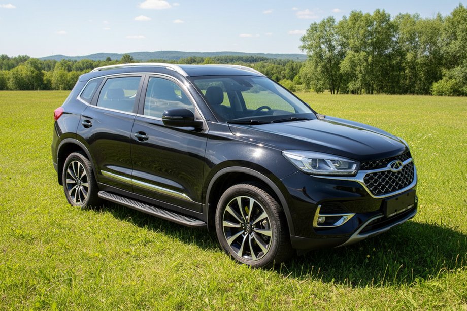 Chery Tiggo 8 2017- Progi Boczné Tayga Black (2 szt., Aluminium) Image