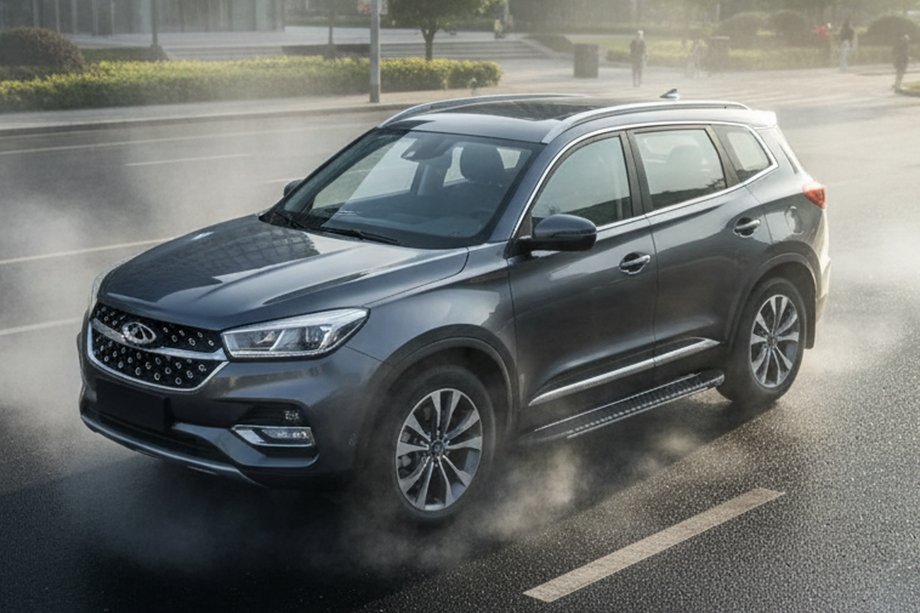 Chery Tiggo 8 2017- Progi boczne Bosphorus Grey (2 szt., aluminium) Image