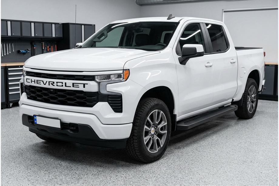 Chevrolet Silverado 2019- Progi Boczné Allmond Black (2 szt., Aluminium) Image