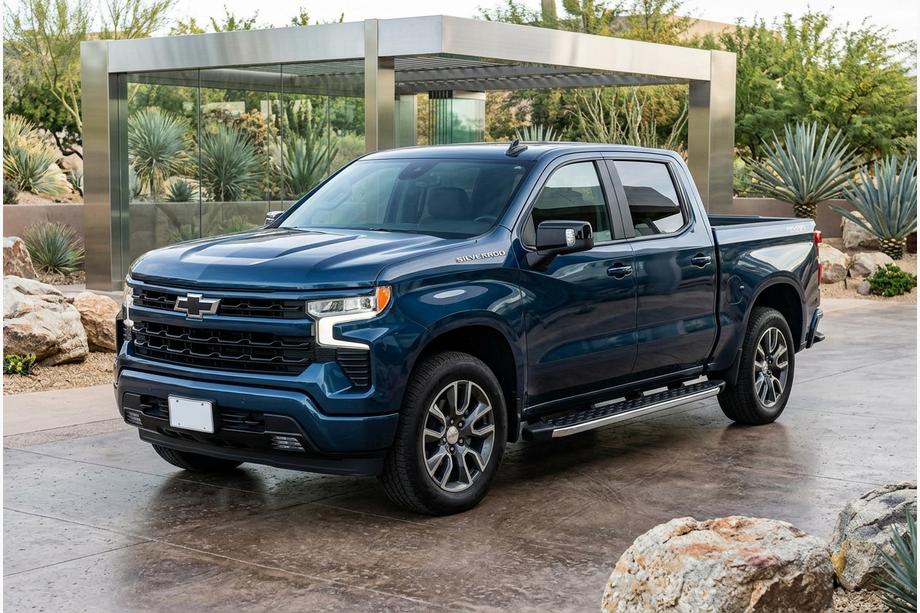Chevrolet Silverado 2019- Progi Boczné BlackLine (2 szt., Aluminium) Image