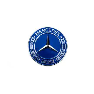 Zaślepka zamiast emblematu na maskę Mercedes (niebieska, 57mm) zdjęcia 2