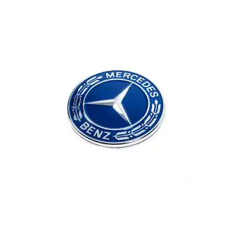 Zaślepka zamiast emblematu na maskę Mercedes (niebieska, 57mm) zdjęcia 1