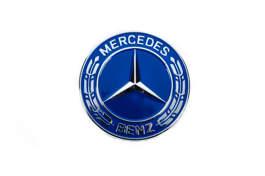 Mercedes-Benz Zaślepka zamiast emblematu na maskę Mercedes (niebieska, 57mm) Zdjęcia 2