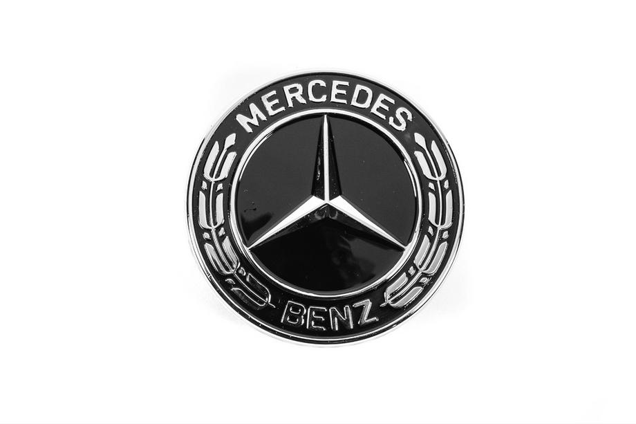 Mercedes-Benz Zaślepka zamiast emblematu na maskę Mercedes (czarna, 57mm) Zdjęcia 2