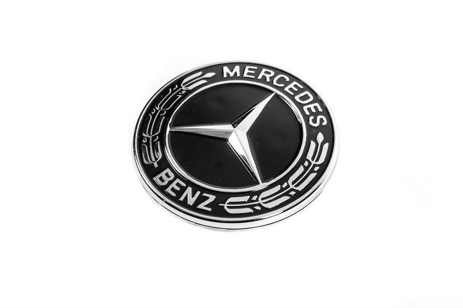 Mercedes-Benz Zaślepka zamiast emblematu na maskę Mercedes (czarna, 57mm) Zdjęcia 1
