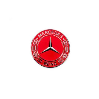 Zaślepka zamiast emblematu na maskę Mercedes (czerwona, 57mm) zdjęcia 1