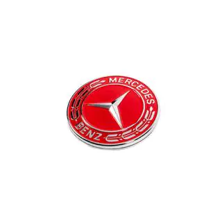 Zaślepka zamiast emblematu na maskę Mercedes (czerwona, 57mm) zdjęcia 2