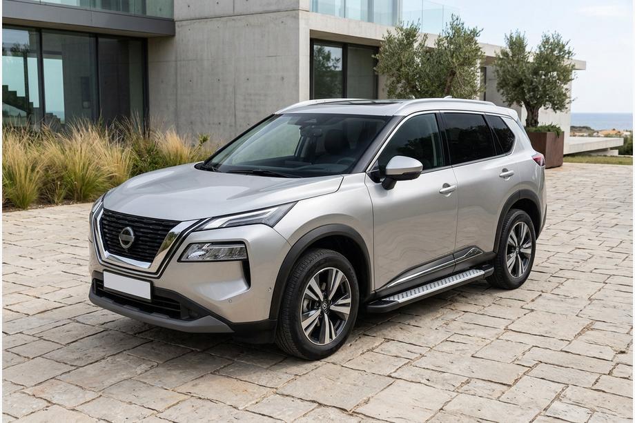 Nissan X-trail T33/Rogue 2022- Progi boczne Allmond Grey (2 szt., aluminium) Image