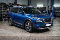 Nissan X-trail T33/Rogue 2022- Progi Boczné Maya Blue (2 szt., Aluminium) zdjęcia 1