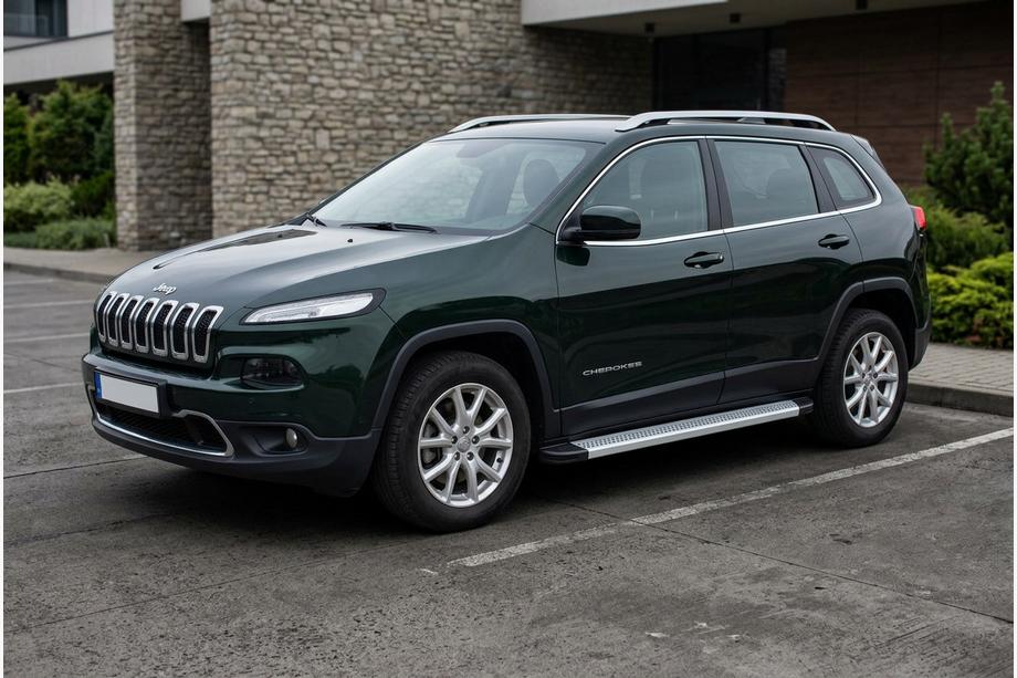 Jeep Cherokee KL 2013- Progi Boczne Maya V2 (2 szt., Aluminium) Image