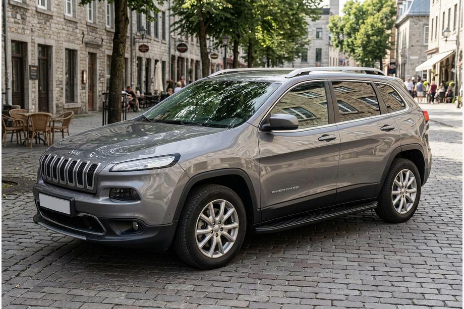 Jeep Cherokee KL 2013- Progi Boczné Tayga Black (2 szt., Aluminium) Image