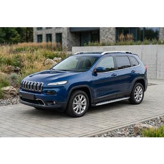 Progi Boczné Shining V1 (2 szt., Aluminium) Jeep Cherokee KL 2013- zdjęcia 1