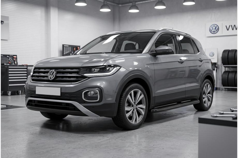 Volkswagen T-Cross 2019- Progi Boczné Tayga Black (2 szt., Aluminium) Zdjęcia 1