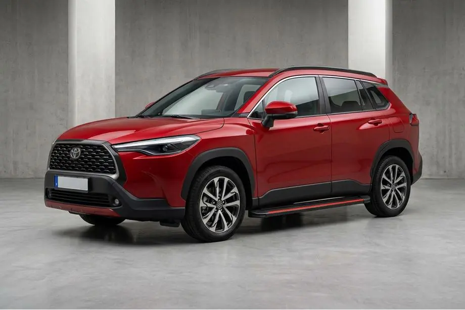 Toyota Corolla Cross 2020- Progi Boczné Maya Red (2 szt., Aluminium) Image