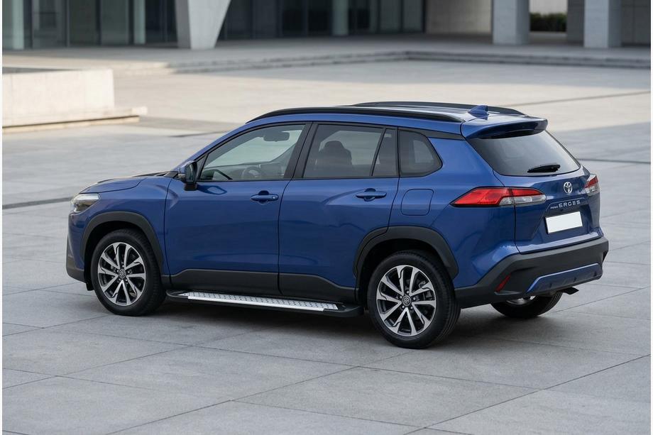 Toyota Corolla Cross 2020- Progi boczne Allmond Grey (2 szt., aluminium) Image
