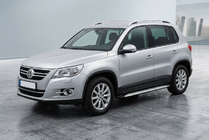 Volkswagen Tiguan 2007-2016 Progi Boczné Shining V1 (2 szt., Aluminium) zdjęcia 1