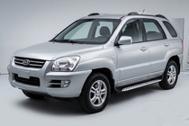 Kia Sportage 2004-2010 Progi Boczné Shining V1 (2 szt., Aluminium) zdjęcia 1