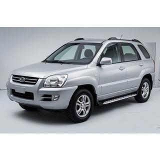 Progi Boczné Shining V1 (2 szt., Aluminium) Kia Sportage 2004-2010 zdjęcia 1