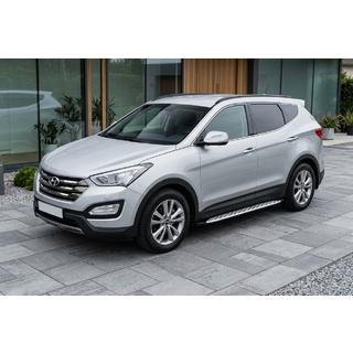 Progi Boczné Shining V1 (2 szt., Aluminium) Hyundai Santa Fe 3 2012-2018 zdjęcia 1