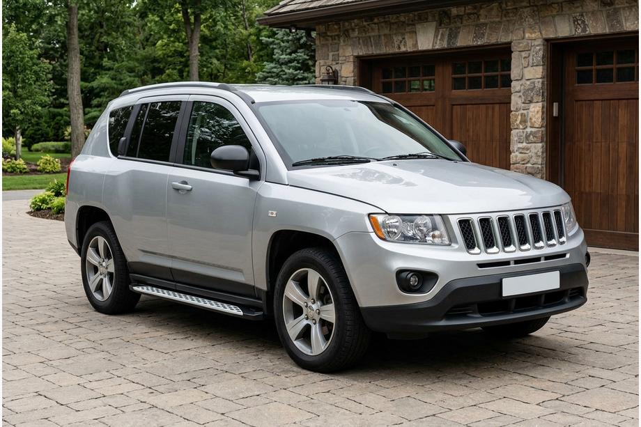 Jeep Compass 2006-2016 Progi Boczné Shining V1 (2 szt., Aluminium) Image