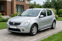 Dacia Sandero 2007-2013 Progi Boczné Shining V1 (2 szt., Aluminium) zdjęcia 1