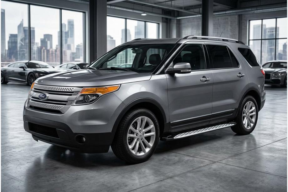 Ford Explorer 2011-2019 Progi Boczné Shining V1 (2 szt., Aluminium) Image