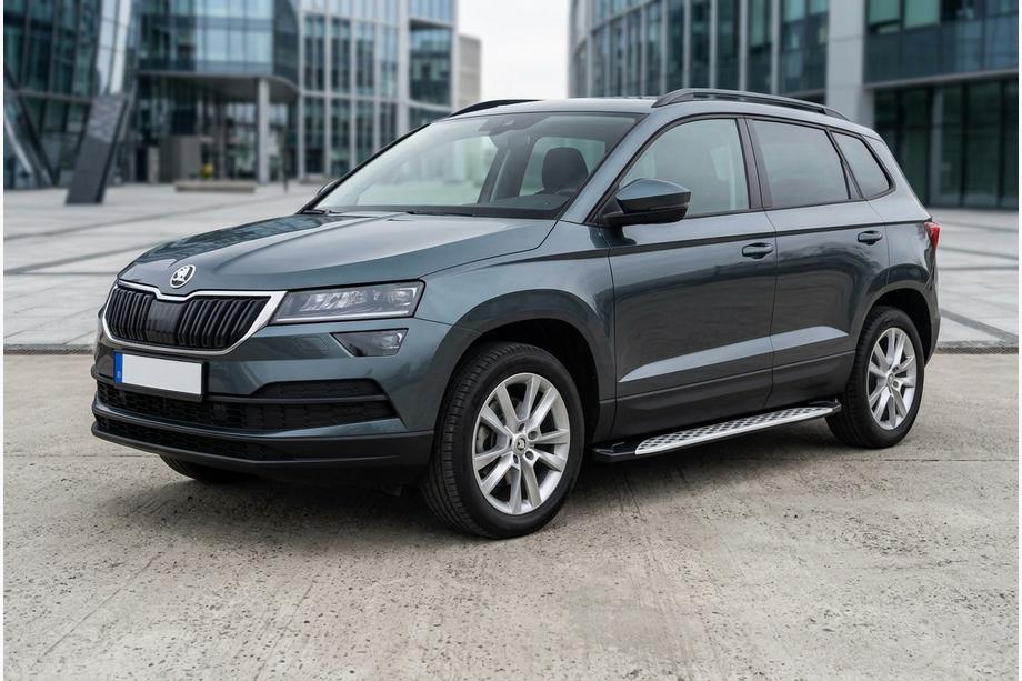 Skoda Karoq 2018- Progi Boczné Shining V1 (2 szt., Aluminium) Image