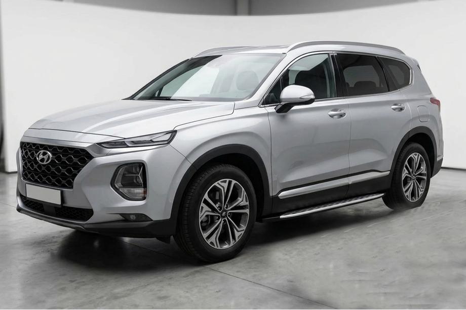 Hyundai Santa Fe 4 2018-2023 Progi Boczné Shining V1 (2 szt., Aluminium) Image