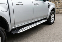 Mazda BT-50 2007-2012 Progi Boczné Shining V1 (2 szt., Aluminium) zdjęcia 1