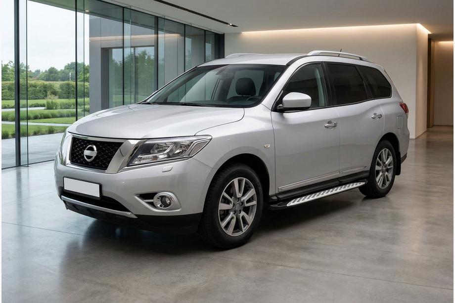 Nissan Pathfinder R52 2012-2021 Progi Boczné Shining V1 (2 szt., Aluminium) Image