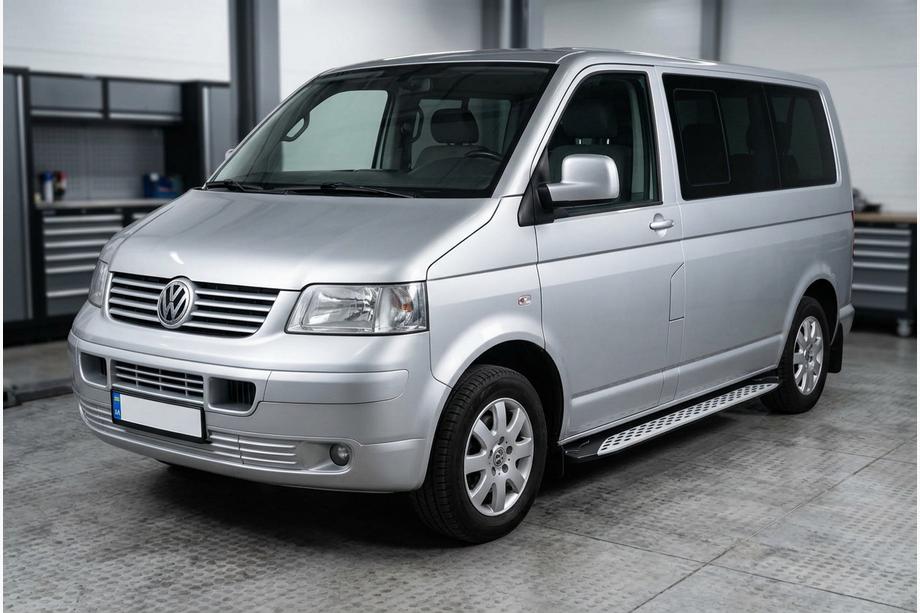 Volkswagen T5 Transporter 2003-2010 Progi Boczné Shining V1 (2 szt., Aluminium) Image