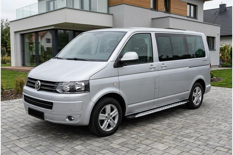 Volkswagen T5 2010-2015 Progi Boczné Shining V1 (2 szt., Aluminium) Krótki Rozstaw Osi Image