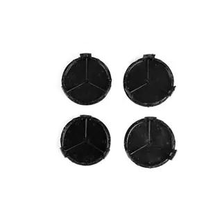 Dekielki na felgi 71/74 mm bez pierścienia (4 szt., czarny połysk) zdjęcia 3