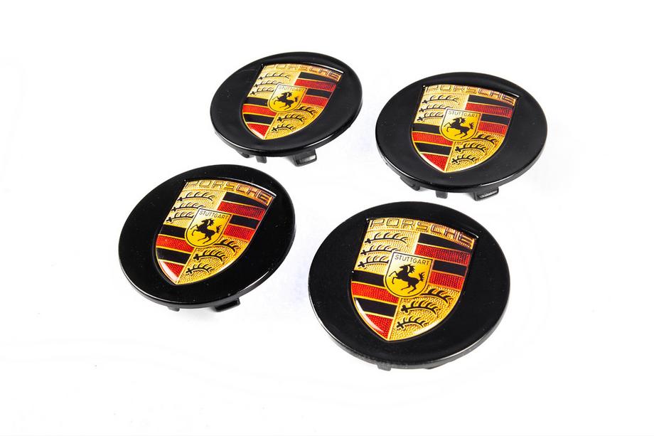 Porsche Dekielki na felgi 76/71mm czarne (komplet 4 szt.) Image