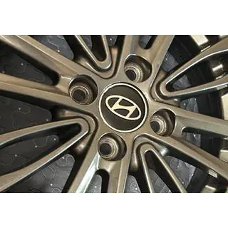 Czarne dekielki na felgi hyun60tur-bl (59mm na 55mm, 4 szt) zdjęcia 1