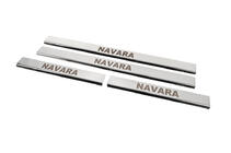 Nissan Navara 2006-2015 Nakładki na Progi (4 szt, Stal Nierdzewna) zdjęcia 2