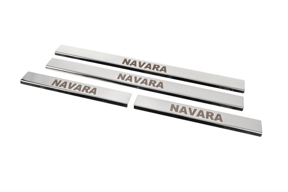 Nissan Navara 2006-2015 Nakładki na Progi (4 szt, Stal Nierdzewna) Zdjęcia 2