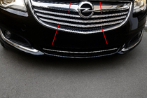 Opel Insignia 2008-2017 Chromowane Nakładki na Grill (2014-2017, Stal Nierdzewna) zdjęcia 1